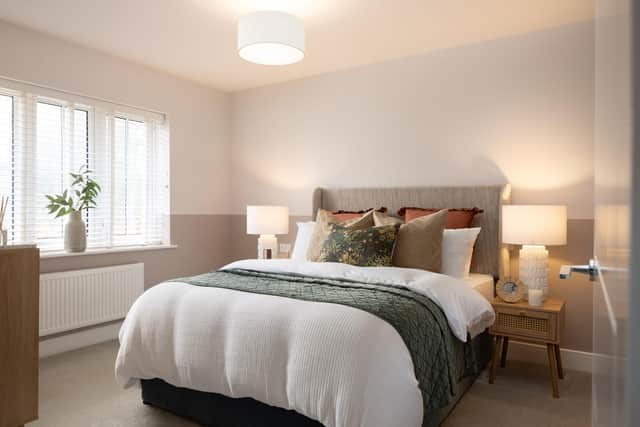 The bedroom at the new show home