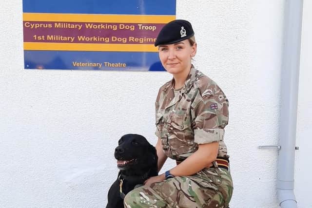 Sgt Paige Eagle pictured on deployment in Cyprus IMAGE Crown Copyright 2025.