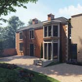A computer image of what the front of Jules House will look like when it is renovated for use as a bus hub in Oakham