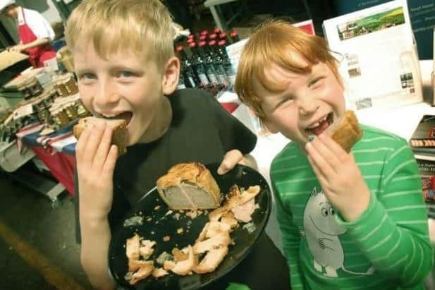 Youngsters enjoy sampling pies at a previous Melton PieFest event