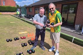 HSBC Recruitment Officer, Bob Penny, with a visitor to the Club