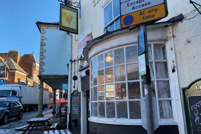 Melton's The Grapes pub pictured this morning before reopening after a major refurb