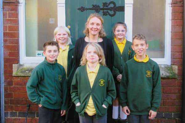 Headteacher Melanie Wrightam wtih some of the pupils at Scalford Primary School, which has joined Learn Academies Trust