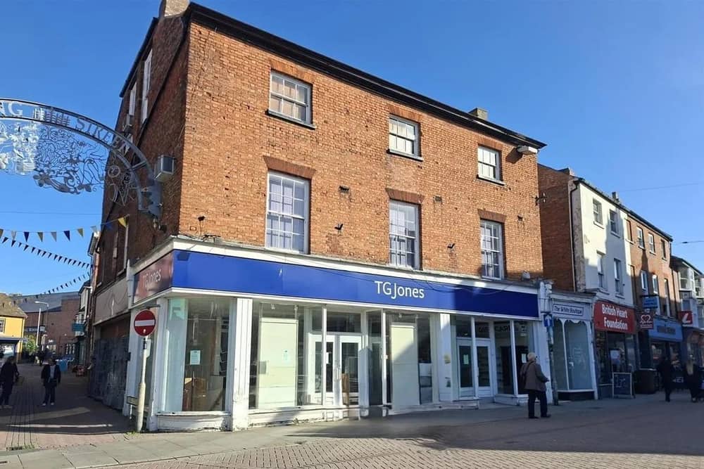 The former TG Jones building in Market Place, Melton, which can now be rented for £45k per annum