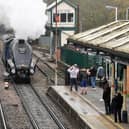 LNER A4 Pacific No 60007 Sir Nigel Gresley passes through Melton Mowbray railway station yesterday
PHOTO PAUL DAVIES