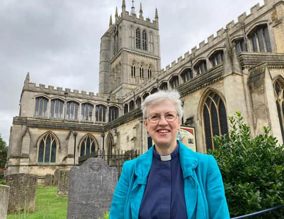 Rev Mary Barr, who is to be appointed Melton's first female Team Rector, outside St Mary's Church
