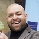 Alexander Flemming, of Baldy's Pies, with the Supreme Champion entry at the 2026 British Pie Awards at Melton Mowbray