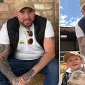 Ashley Aldridge pictured with his family