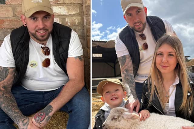 Ashley Aldridge pictured with his family