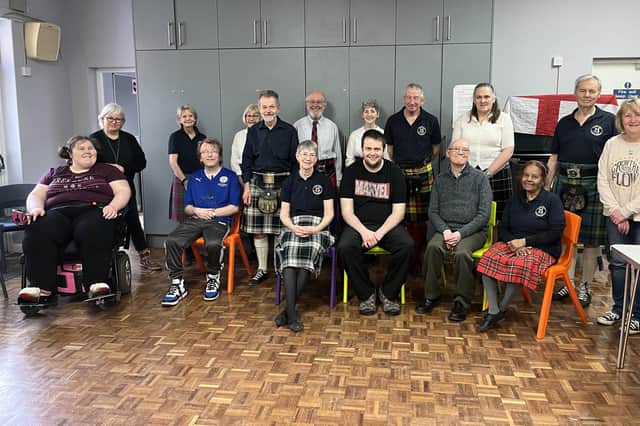 Members of Melton Mencap with the Waltham Scottish Dancing Group at their recent session