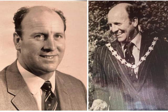 Don Smart pictured during his years as a Melton councillor and (right) when he was Mayor in 1977