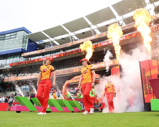 Birmingham Phoenix walk out onto the pitch for a match in The Hundred