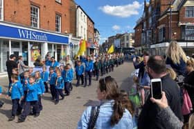 The St George's Day parade in Melton Mowbray back in 2023