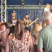 A band playing at this year's Glastonbudget at Wymeswold