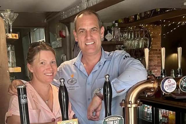 David and Sarah Bates, landlord of The Wheel at Branston