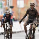 A mud-spattered Ben Marsh wins the Junior CiCLE Classic in Melton last year PHOTO BRITISH CYCLING