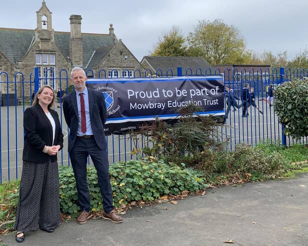 Buckminster Primary School Julia Orridge and Carl Elder, Interim CEO at Mowbray Education Trust