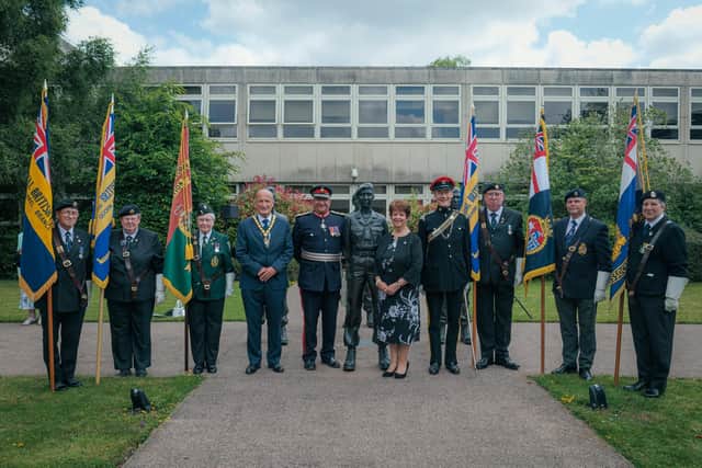 Leicestershire County Council's flag raising ceremony on Monday for national Armed Forces Day