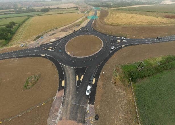 Roundabout 4 on the NEMMDR on the A607 Grantham road near Thorpe Arnold