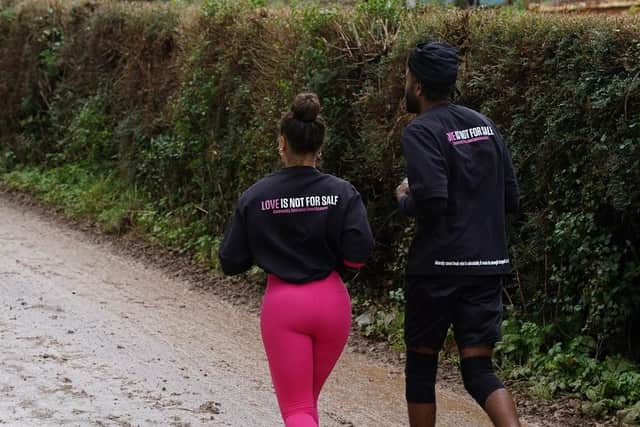 Nathan and Danica pictured on part of the running challenge