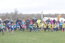 Young runners in the Thrussington Fun Run 2020