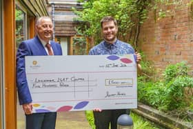 l-r - Paul Savage of Allison Homes and Wayne Dawson of Leicester LGBT Centre