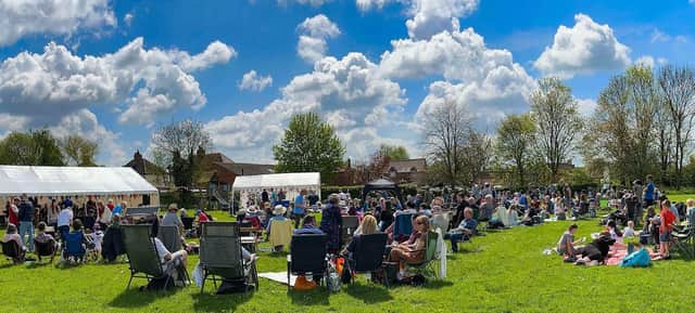 The Coronation picnic in full swing at Harby