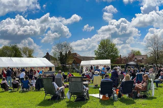 The Coronation picnic in full swing at Harby