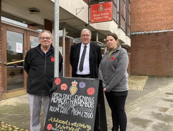 New committee members, from left: vice-chair Joe Jackson, chair Andy Peacock and secretary Naomi Hollingsworth