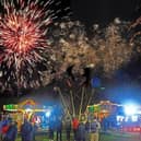 Fireworks go up at a previous Halloween Bonfire Event at Play Close