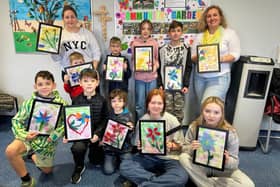 Children staying in the local area pictured at their kids' club at Oakham Fire Station