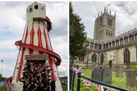 Rock Choir (left) and Melton's St Mary's Church where they will be performing on Saturday