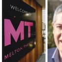Melton Theatre and Councillor Ronan Browne, leader of the Conservative group on Melton Borough Council