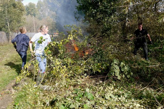 Land is cleared for a riverside park as part of the Eye Kettleby lock restoration