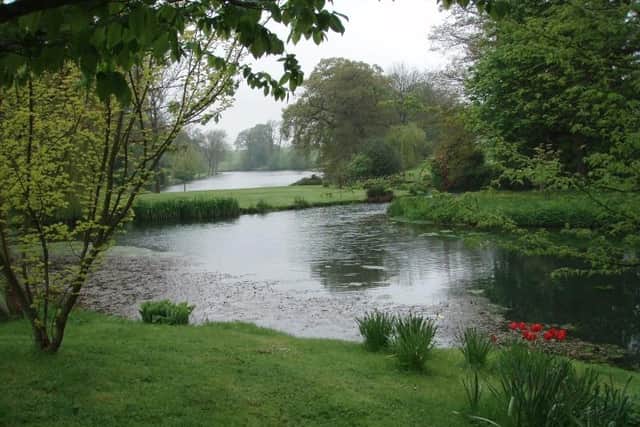The lakes in the gardens of Goadby Marwood Hall