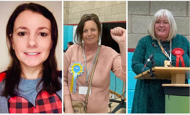 First-time councillors elected today, from left, Helen Cliff (Melton Sysonby), Sharon Brown (Melton Craven) and Sarah Cox (Melton Dorian)