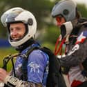 Skydiver Dan Guest on his way to setting a new British record at LangarPHOTO Jacek Roszak