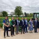 Education Minister, Nadhim Zahawi MP, pictured on his visit to Brooksby College with Melton MP Alicia Kearns and SMB College Group principal, Dawn Whitemore, and other college representatives