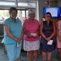 The ladies' Am-Am winners with Melton Ladies Captain Joan Allen (right).