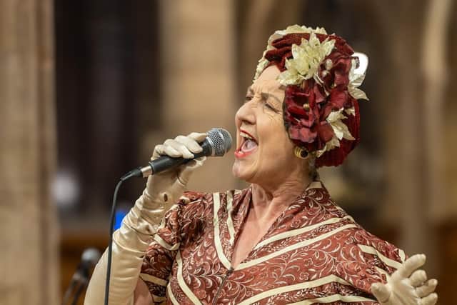 Lady Lindy belts out a tune at the show