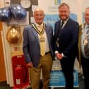 Access All Areas training lead and director, Mark Frisby (centre), with county council chair, Councillor Joe Orson (left) and Mayor of Melton, Councillor Tim Webster