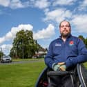 Tom Folwell, who plays top level wheelchair rugby after losing both legs on army service