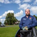 Tom Folwell, who plays top level wheelchair rugby after losing both legs on army service