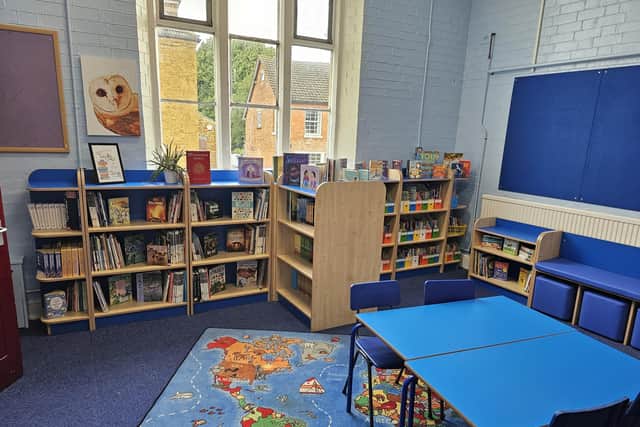 Somerby Primary School's newly refurbished library