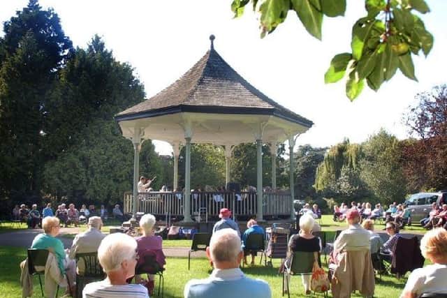 A previous summer concert at the bandstand in Melton Mowbray