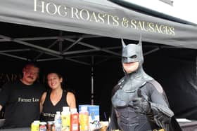 Batman stops for a hot snack at the weekend PieFest event