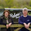 Foodie influencer and foodie, Karen Burn, with Pev Manners, owner of Belvoir Farm, which needs pickers two weeks early for its annual community elderflower harvest