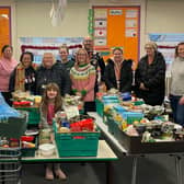 The volunteers who collected food for 137 Christmas hampers for struggling Melton families and pensioners