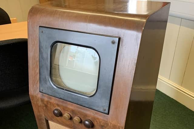 The TV set built by John and Edgar Dawson in the shed at the back of their family home in Clumber Street, Melton, and which is now on display at the town museum