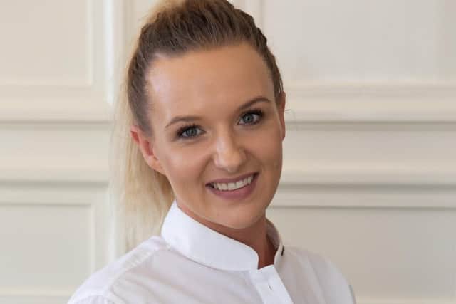 Karolina Drazewska, of Stapleford Park Hotel, won the award for best waiting staff